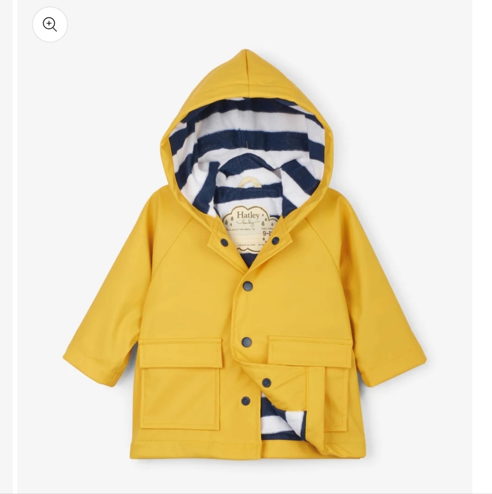 Hatley Toddler Lined Rain Jacket 12-18 Runs Large